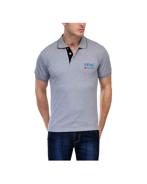 Scott Polo T-shirt Melange grey (Finacle)